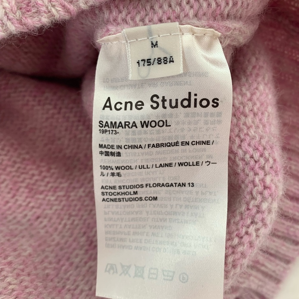 Acne Studios Pink Samara Wool Sweater size M - Picture 4 of 5